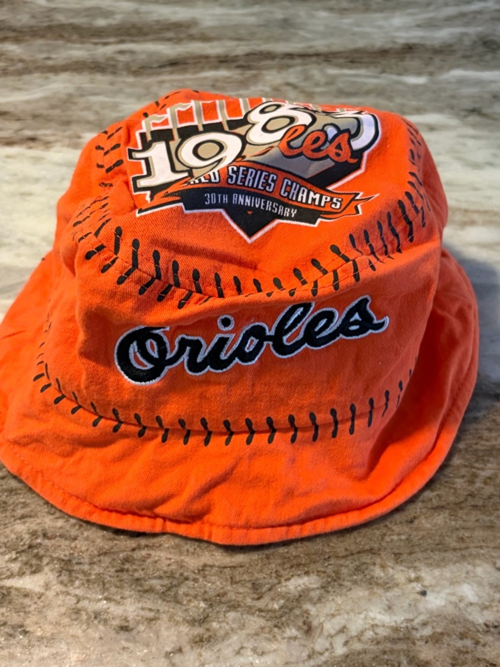 Baltimore Orioles 30th Anniversary 1983 World Series Orange Bucket Hat - Picture 2 of 6